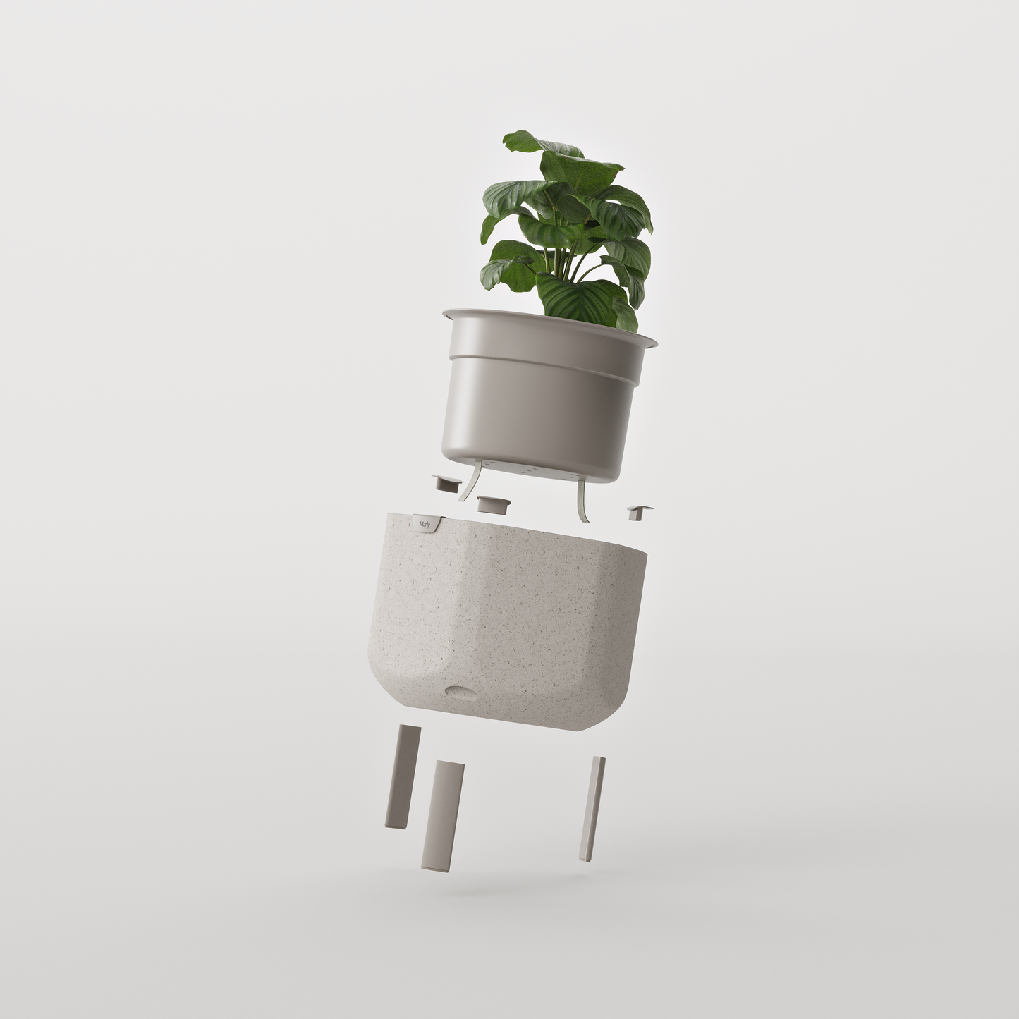 Smaller, Deep Indigo Self-Watering Planter